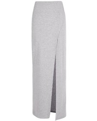 Boohoo Alivia Sliced Front Jersey Maxi Skirt