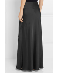 The Row Annistyan Satin Maxi Skirt Anthracite
