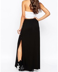 Asos Maxi Skirt With Button Side