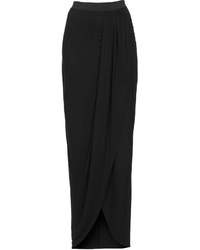 Topshop Black Jersey Drape Maxi Skirt