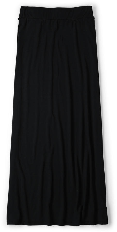 black jersey maxi skirt