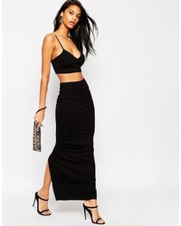 Asos Collection Maxi Tube Skirt With Back Vent