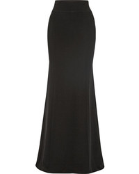 Givenchy Crepe Fishtail Maxi Skirt Black