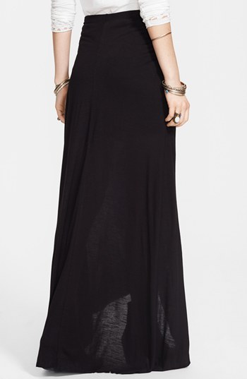 Crowd-Puller Black Maxi Skirt