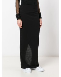 Rick Owens Lilies Jersey Long Asymmetric Skirt