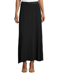 Neiman Marcus Jersey Maxi Skirt Black