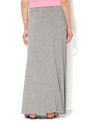 New York & Co. Lounge Drawstring Maxi Skirt Solid