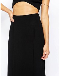 Asos Maxi Skirt With Front Layer Panel