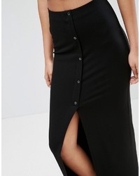Asos Maxi Skirt With Poppers