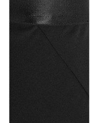 Ann Demeulemeester Satin Paneled Crepe Maxi Skirt Black