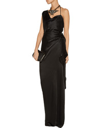 Lanvin Sold Out Wrap Effect Satin Maxi Skirt