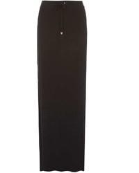 Tall Black Tie Waist Maxi Skirt