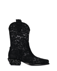Dolce & Gabbana Lace Texan Boots