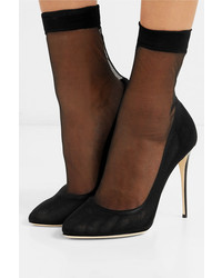Dolce & Gabbana Med Stretch Tulle Sock Boots