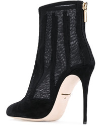 Dolce & Gabbana Mesh Cage Ankle Boots