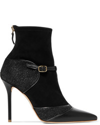 Malone Souliers Sadie Suede Leather And Lurex Boots Black