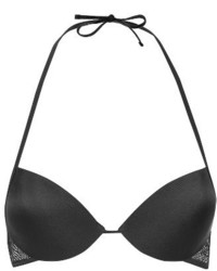 Topshop Mesh Detail Plunge Bikini Top