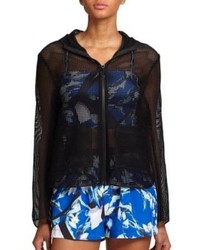 Clover Canyon Hooded Mesh Zip Up Jacket