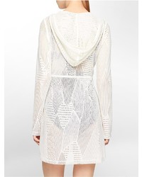 Calvin Klein Mesh Hooded Cover Up