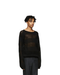 Bed J.W. Ford Black Mesh Sweater