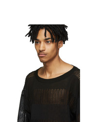 Bed J.W. Ford Black Mesh Sweater