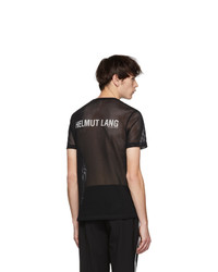 Helmut Lang Black Mesh Jersey T Shirt