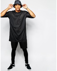 Asos Brand Super Longline T Shirt With Mesh Oversized Fit