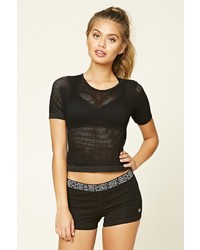 Forever 21 Active Mesh Crop Top