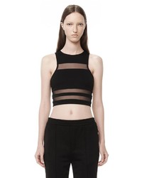 Alexander Wang Mesh Stripe Cropped Tank