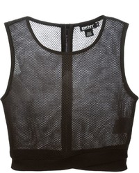 DKNY Mesh Cropped Top