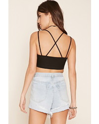 Forever 21 Mesh Paneled Cropped Cami