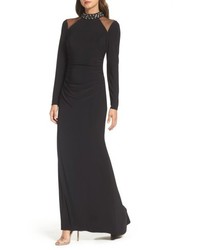 Vince Camuto Mesh Panel Gown