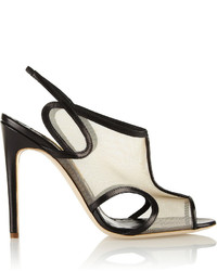 Rupert Sanderson Trinity Mesh And Leather Sandals