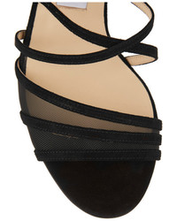 Jimmy Choo Vora Suede And Mesh Sandals