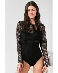 Out From Under 2 In 1 Mesh Long Sleeve Bodysuit