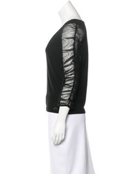Chanel Cashmere Mesh Paneled Top