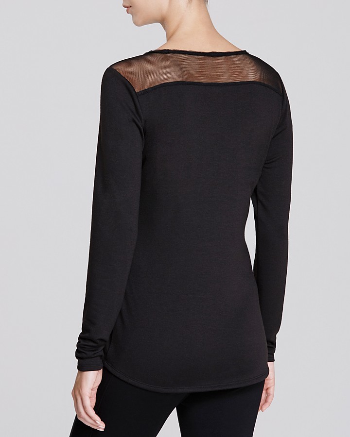 Elie Tahari Sport Mesh Inset Long Sleeve Tee, $128, Bloomingdale's