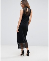 Asos 2 In 1 Maxi Dress In Large Mesh