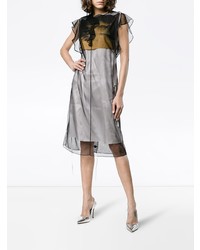 Calvin Klein 205W39nyc X Andy Warhol Foundation Layered Tulle And Satin Dress