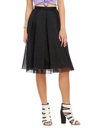 Soprano Mesh Midi Length Pleated Skirt
