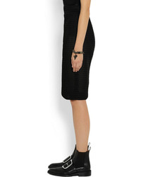 Givenchy Bonded Mesh Pencil Skirt With Net Overlay