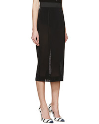 Dolce & Gabbana Dolce And Gabbana Black Mesh Pencil Skirt