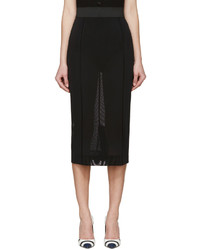 Dolce & Gabbana Dolce And Gabbana Black Mesh Pencil Skirt