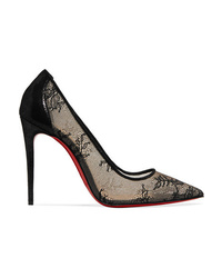 Christian Louboutin 554 100 Lace And Lam Pumps