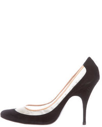 Givenchy Mesh Trimmed Suede Pumps
