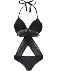 Boohoo Shanghai Extreme Cut Out Crochet Swimsuit