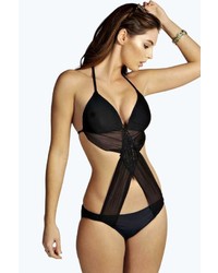Boohoo Shanghai Extreme Cut Out Crochet Swimsuit