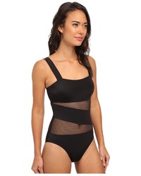 DKNY Mesh Effect Splice Maillot One Piece