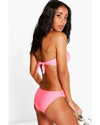 Boohoo Mesh Halter Cut Out Swimsuit