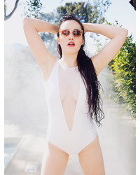 American Apparel The Gloria V One Piece Bathing Suit